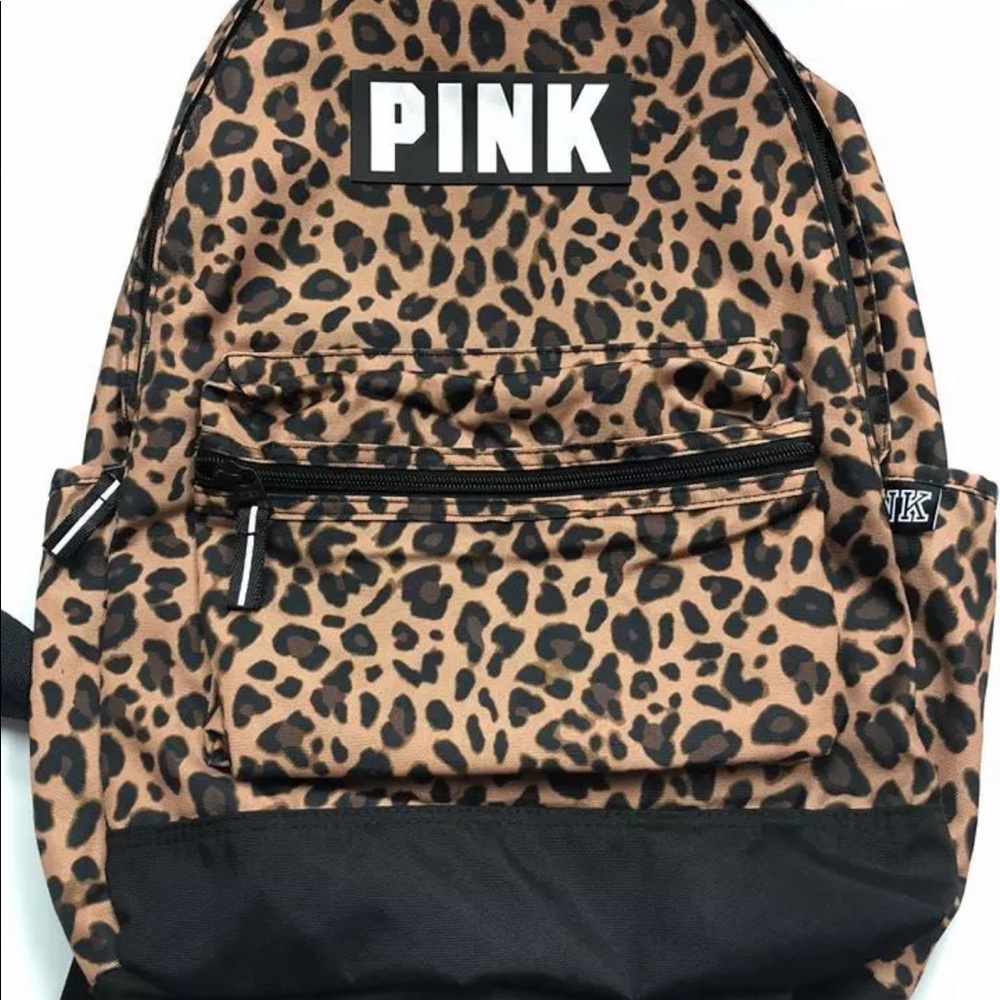 VS PINK Leopard / Cheetah Print Design Backpack - Picture 3 of 4